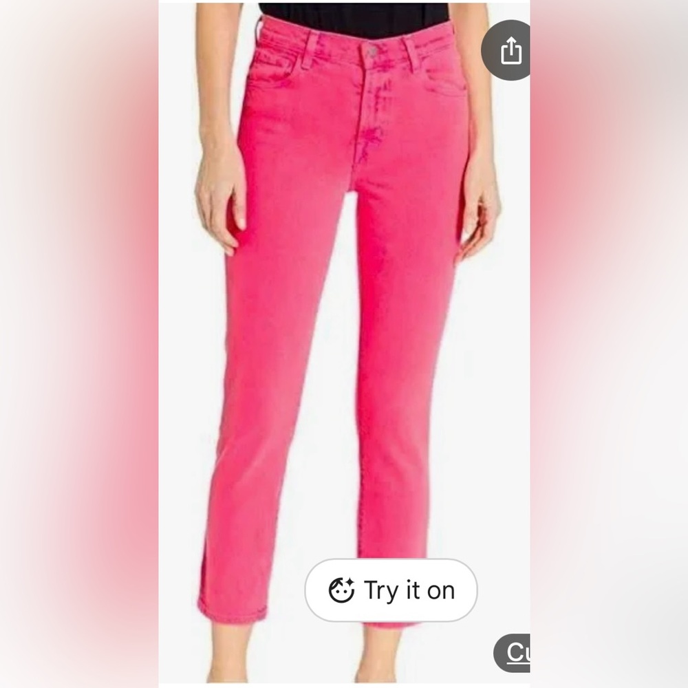 J Brand Pink Skinny Jeans Vibrant Stretchy Fit